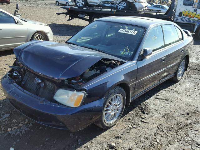 4S3BE625347211227 - 2004 SUBARU LEGACY L S BLUE photo 2