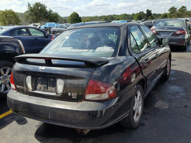 3N1BB51D71L110391 - 2001 NISSAN SENTRA SE BLACK photo 4