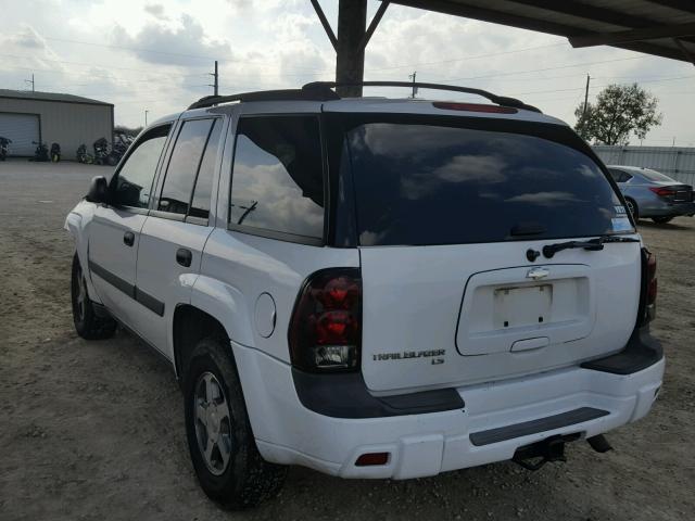 1GNDT13S752163727 - 2005 CHEVROLET TRAILBLAZE WHITE photo 3