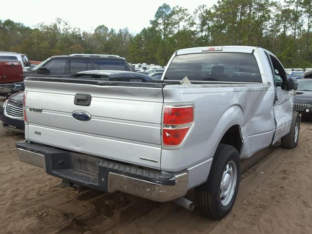 1FTMF1CM5DKF83454 - 2013 FORD F150 SILVER photo 4