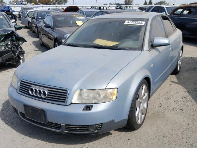 WAUJC68E23A124054 - 2003 AUDI A4 1.8T BLUE photo 2