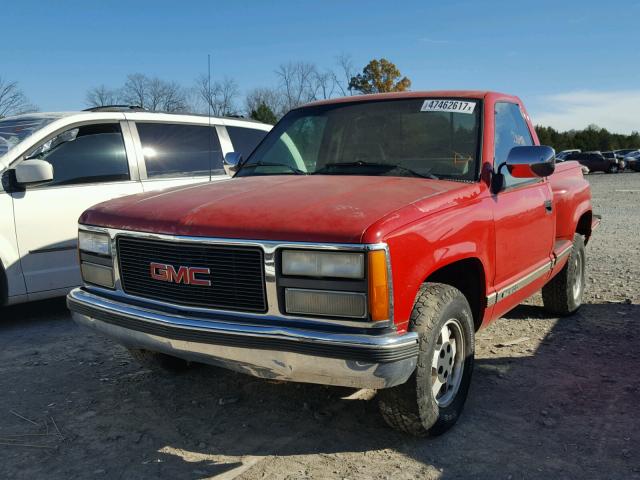 1GTDC14K5PZ508688 - 1993 GMC SIERRA C15 RED photo 2