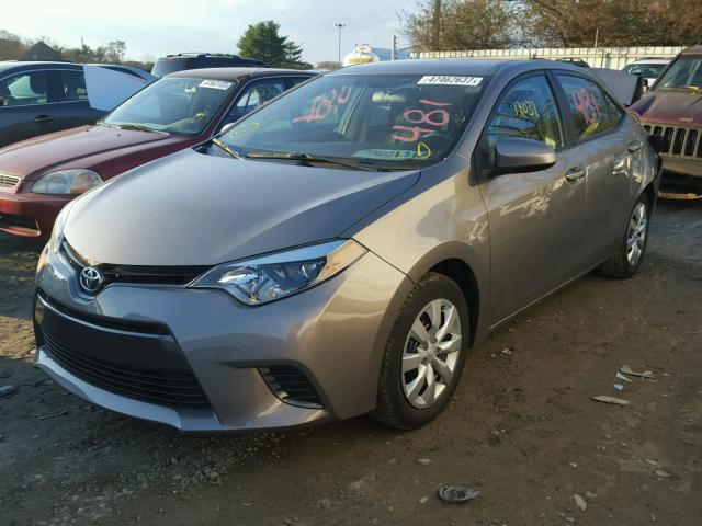 2T1BURHE1GC491485 - 2016 TOYOTA COROLLA L GRAY photo 2