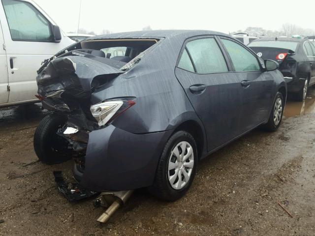 2T1BURHEXEC034638 - 2014 TOYOTA COROLLA L BLUE photo 4