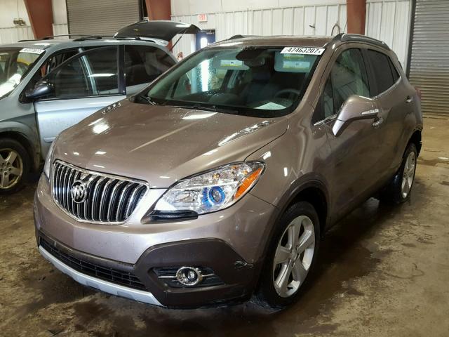 KL4CJGSB5FB112219 - 2015 BUICK ENCORE BROWN photo 2