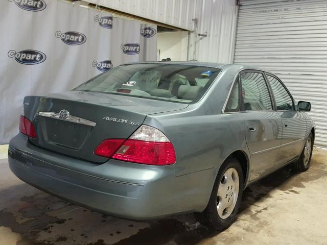 4T1BF28B94U374058 - 2004 TOYOTA AVALON XL TEAL photo 4