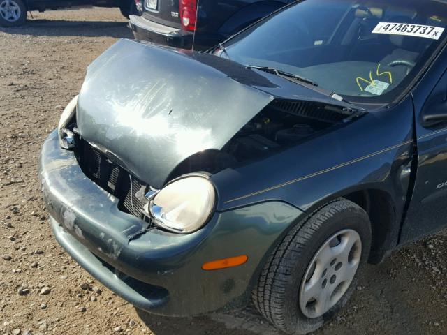 1B3ES46C41D267243 - 2001 DODGE NEON SE GREEN photo 9