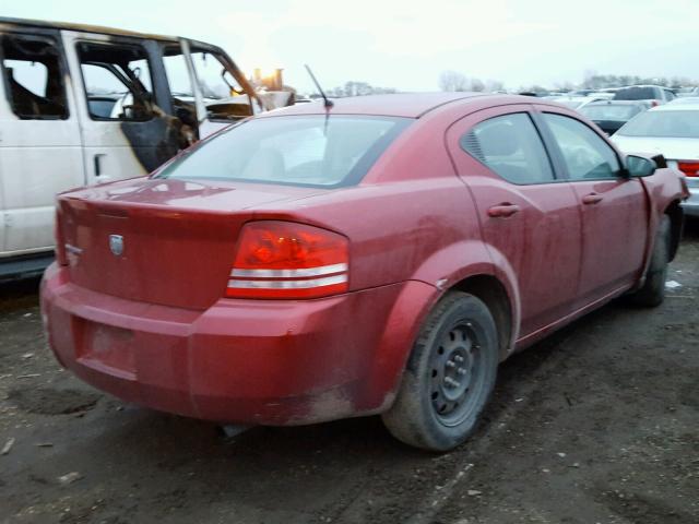 1B3LC46K88N622978 - 2008 DODGE AVENGER SE MAROON photo 4