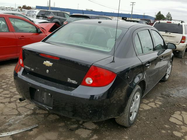 1G1AK58F387264054 - 2008 CHEVROLET COBALT LS BLACK photo 4