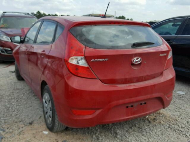 KMHCT5AE3FU225361 - 2015 HYUNDAI ACCENT GS RED photo 3