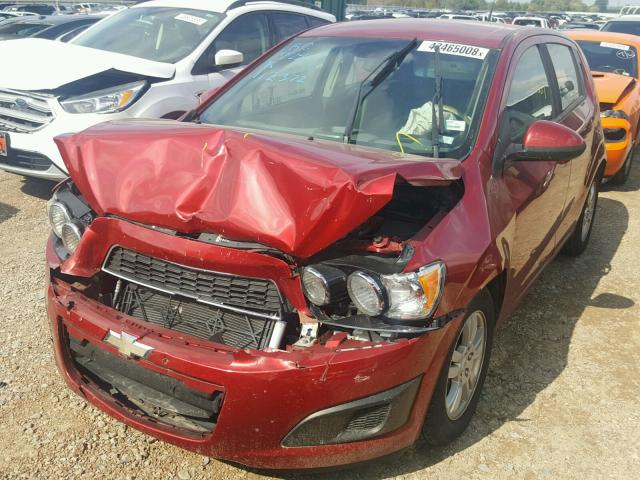1G1JA6SH7C4112372 - 2012 CHEVROLET SONIC LS RED photo 2