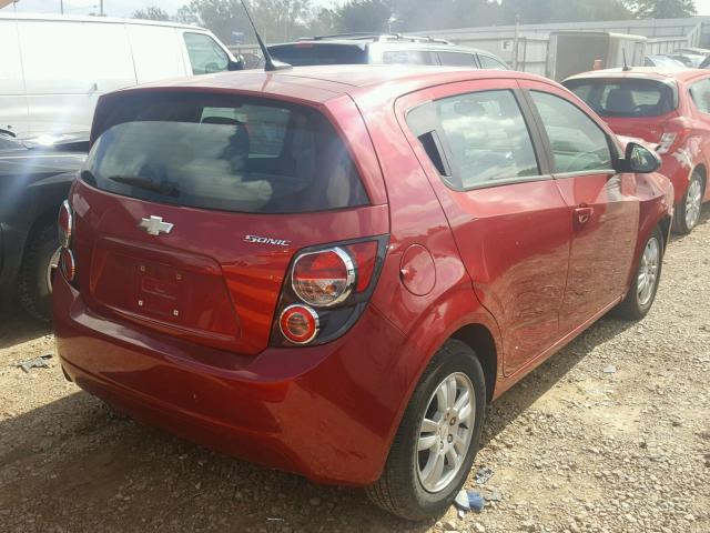 1G1JA6SH7C4112372 - 2012 CHEVROLET SONIC LS RED photo 4