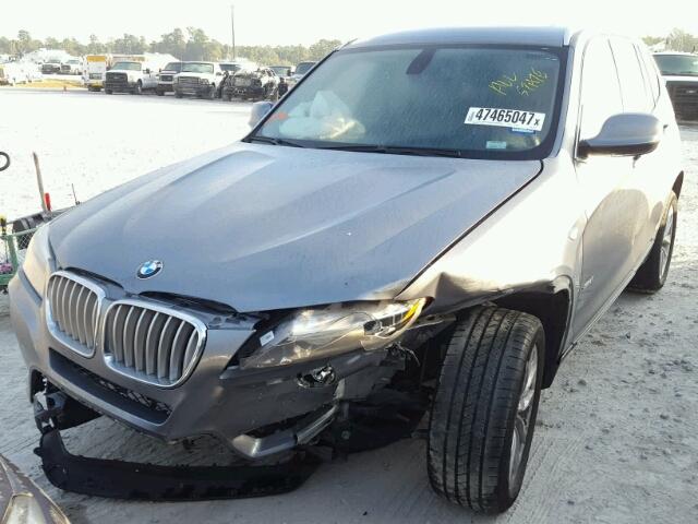 5UXWX5C55BL711381 - 2011 BMW X3 XDRIVE2 CHARCOAL photo 2