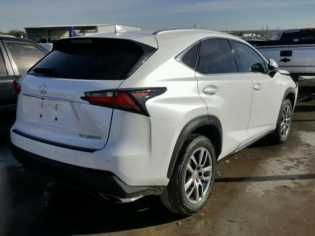 JTJYARBZ8F2014285 - 2015 LEXUS NX 200T WHITE photo 4