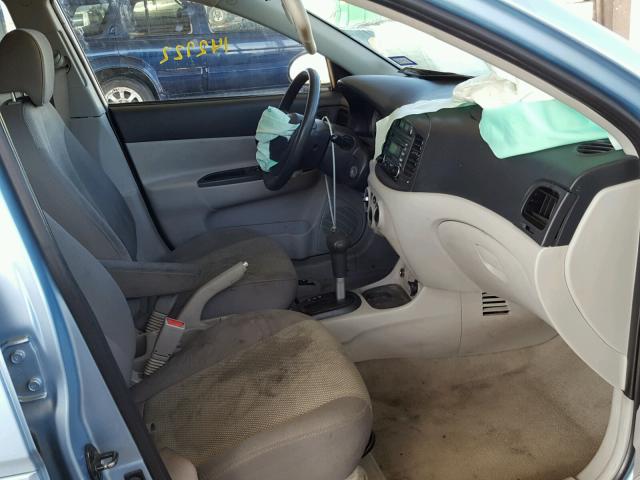 KMHCN46C87U164778 - 2007 HYUNDAI ACCENT GLS BLUE photo 5