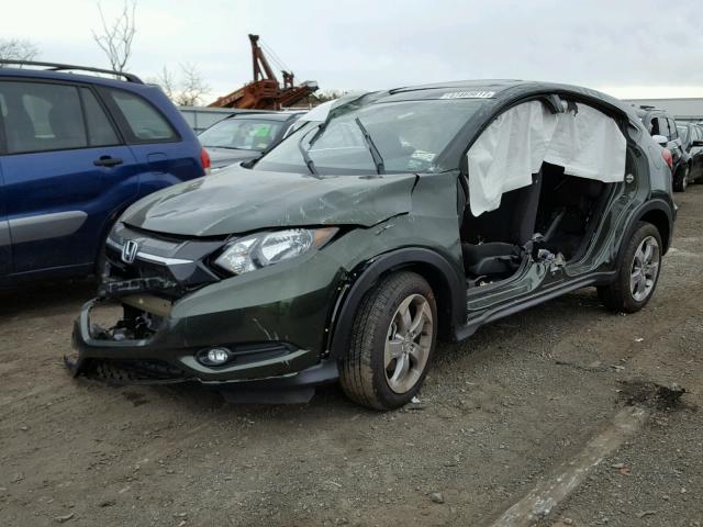 3CZRU6H50HM721453 - 2017 HONDA HR-V EX GREEN photo 2