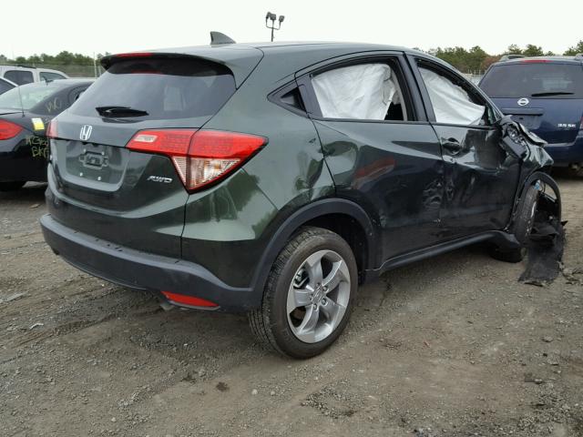 3CZRU6H50HM721453 - 2017 HONDA HR-V EX GREEN photo 4