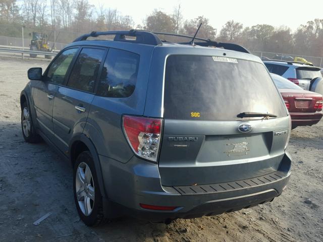 JF2SH63609H725876 - 2009 SUBARU FORESTER 2 BLUE photo 3