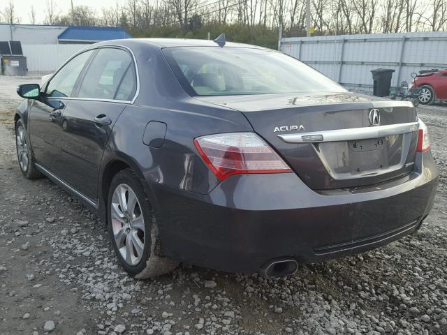 JH4KB26559C001172 - 2009 ACURA RL GRAY photo 3