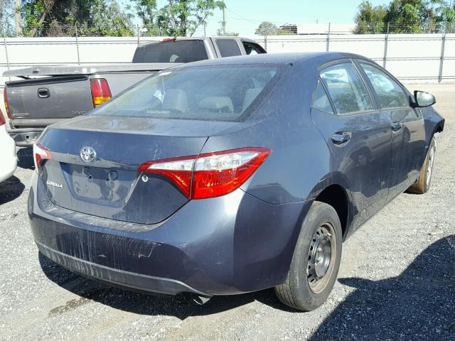 2T1BURHE3FC298821 - 2015 TOYOTA COROLLA L GRAY photo 4