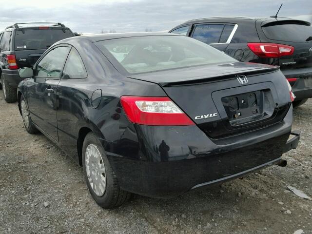 2HGFG12396H009160 - 2006 HONDA CIVIC DX V BLACK photo 3