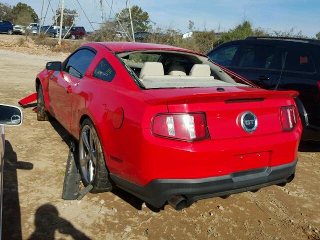 1ZVBP8CF0B5123948 - 2011 FORD MUSTANG GT RED photo 3