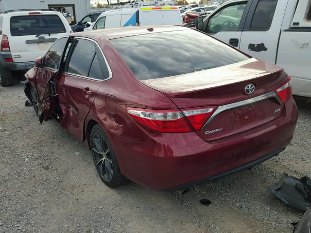 4T1BK1FK5FU566184 - 2015 TOYOTA CAMRY XSE RED photo 3