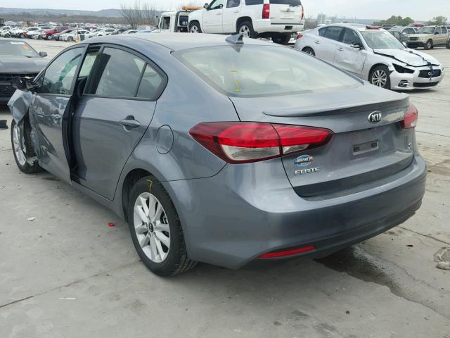 3KPFL4A7XHE017234 - 2017 KIA FORTE LX BLUE photo 3