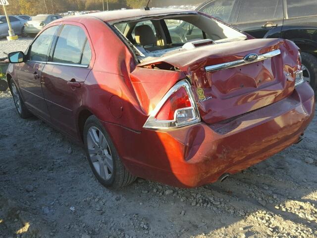 3FAHP08149R151390 - 2009 FORD FUSION SEL RED photo 3