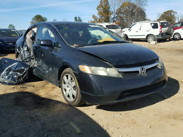 1HGFA16578L101922 - 2008 HONDA CIVIC LX BLACK photo 1