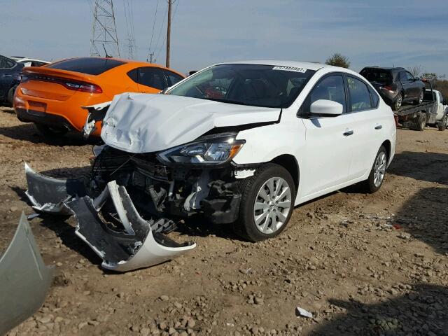 3N1AB7APXGL679875 - 2016 NISSAN SENTRA S WHITE photo 2