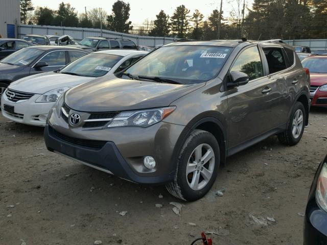 JTMRFREV4D5014703 - 2013 TOYOTA RAV4 XLE GOLD photo 2