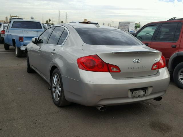 JNKBV61E48M210319 - 2008 INFINITI G35 GRAY photo 3