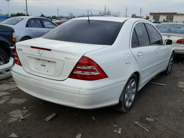 WDBRF92H46F794969 - 2006 MERCEDES-BENZ C GENERATI WHITE photo 4