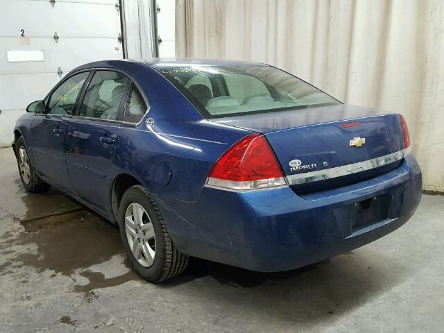 2G1WB55K769229942 - 2006 CHEVROLET IMPALA LS BLUE photo 3