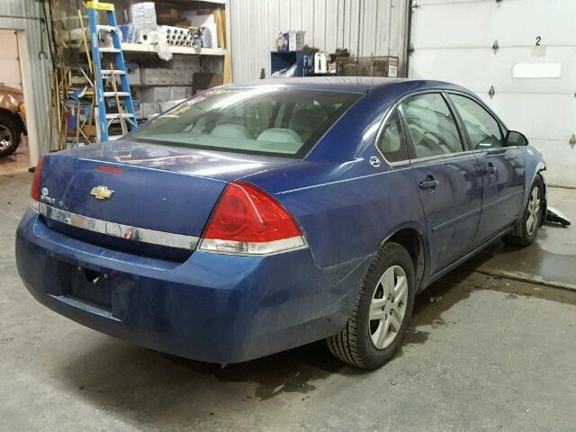 2G1WB55K769229942 - 2006 CHEVROLET IMPALA LS BLUE photo 4