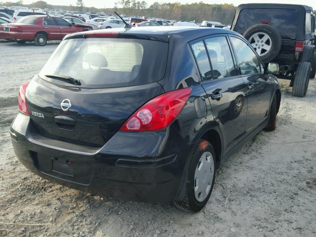 3N1BC13E48L406393 - 2008 NISSAN VERSA S BLACK photo 4