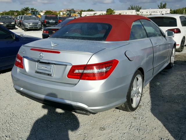 WDDKK7DF1CF152290 - 2012 MERCEDES-BENZ E 550 SILVER photo 4