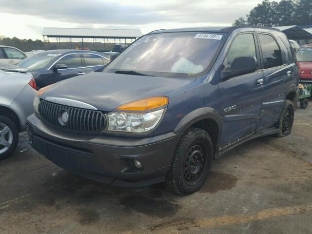 3G5DA03E22S576147 - 2002 BUICK RENDEZVOUS BLUE photo 2