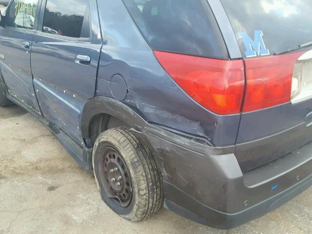 3G5DA03E22S576147 - 2002 BUICK RENDEZVOUS BLUE photo 9