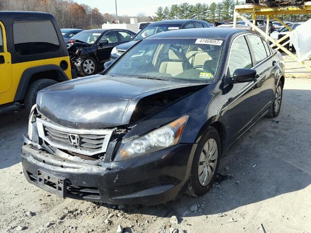 1HGCP26309A108424 - 2009 HONDA ACCORD LX BLACK photo 2