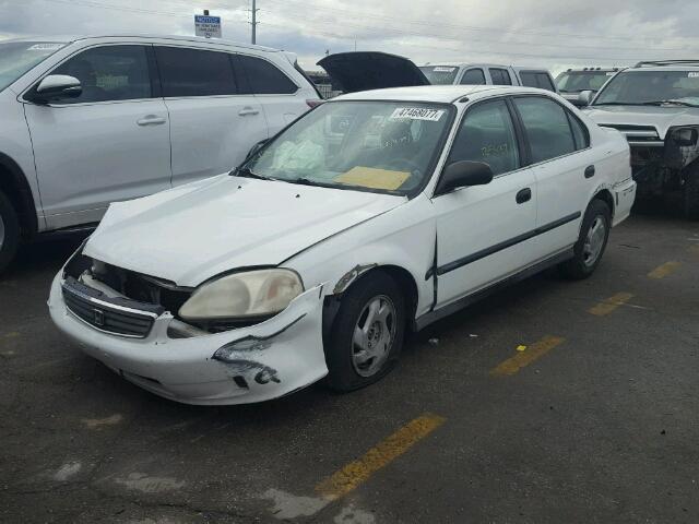 1HGEN1649XL000399 - 1999 HONDA CIVIC GX WHITE photo 2