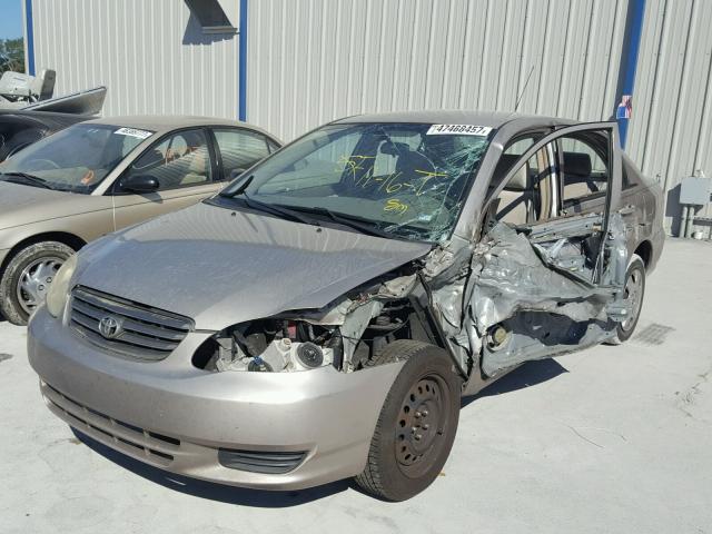 1NXBR32E43Z103911 - 2003 TOYOTA COROLLA CE TAN photo 2