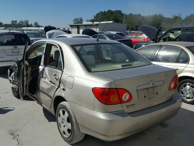 1NXBR32E43Z103911 - 2003 TOYOTA COROLLA CE TAN photo 3