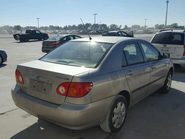 1NXBR32E43Z103911 - 2003 TOYOTA COROLLA CE TAN photo 4