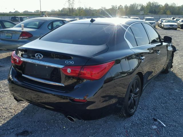 JN1BV7AP8EM681252 - 2014 INFINITI Q50 BASE BLACK photo 4