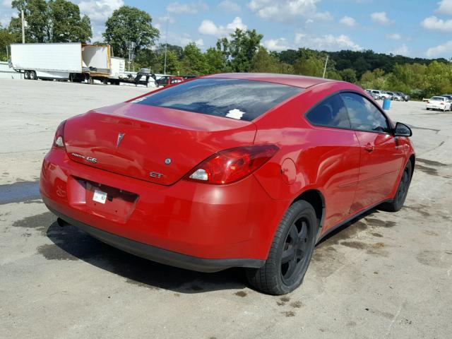 1G2ZH158864168429 - 2006 PONTIAC G6 GT RED photo 4