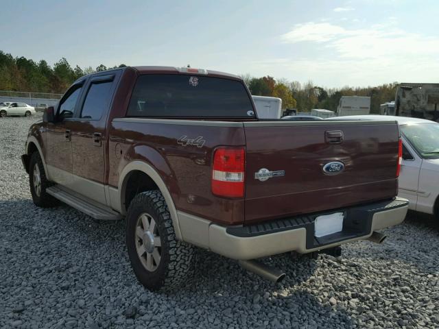 1FTPW14VX7KC53074 - 2007 FORD F150 SUPER BURGUNDY photo 3