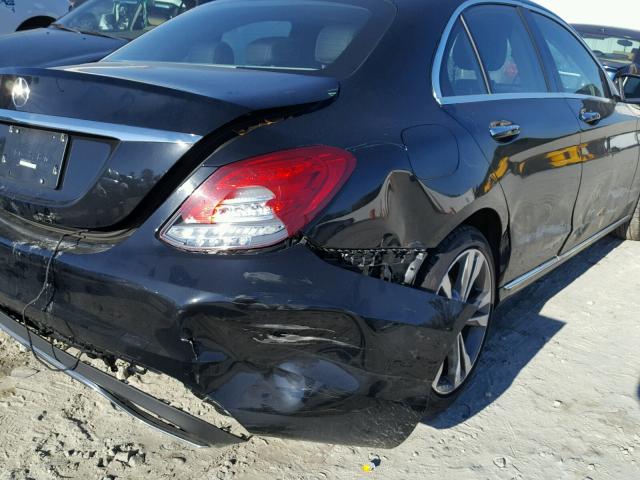 55SWF4JB1GU177893 - 2016 MERCEDES-BENZ C 300 BLACK photo 9