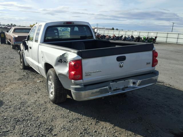 1D7HW42N16S609697 - 2006 DODGE DAKOTA SLT SILVER photo 3